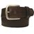 BROWN OILED LEATHER BELT WITH EMBOSSED BERNE LOGO