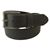 BLACK TACTICAL LEATHER BELT WITH ANTIQUE SILVER FI
