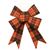 PREFORMED GIFT BOW IN FABRIC PLAID PRINT RED/ BLAC