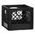 CRATE DAIRY POLY BLK 13X13X11