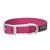 COLLAR NYLON PINK 5/8X13 1- Collars are constructed from durable single-ply nylon <br />2- Box stitched at stress points for added strength <br />3- Heat-sealed buckle holes for durability <br />4- Anodized aluminum dee and aluminum-plated buckle