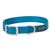 COLLAR NYLON BLUE 1X19 1- Collars are constructed from durable single-ply nylon <br />2- Box stitched at stress points for added strength <br />3- Heat-sealed buckle holes for durability <br />4- Anodized aluminum dee and aluminum-plated buckle