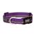 COLLAR NYLON PURPLE LG 1- Reflective safety stripe is woven-in for added visibility <br />2- Durable anodized aluminum dee for easy leash attachment <br />3- Quick-release buckle for easy on and off <br />4- Large 1" x 17" - 25"