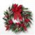 24"H HOLIDAY PINE WREATH W/ BERRY AND BURLAP RIBBO
