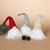 9.84"H FABRIC HOLIDAY GNOME" 3 ASST IN RED PDQ. (N