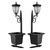 SOLAR LAMP POST WITH PLANTER - SET OF 2