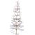 FLOCKED BROWN CHRISTMAS TREE WITH WARM WHITE LED