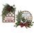 16.5"H HOLIDAY WALL DECOR W/ FLORAL & WOOD SIGN AC