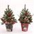 18" H HOLIDAY TREE W/ ORNAMENT ACCENT IN METAL SNO