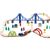 FIRST LEARNING 60-PIECE WOODEN TRAIN SET