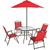 6 PIECE RUBY RED DINING SET