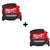 MILWAUKEE 8M/26FT COMPACT WIDE BLADE MAGNETIC TAPE MEASURE 2PK