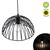 Danson Décor Solar Hanging Led Lamp With Black Metal Lampshade