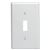1-GANG TOGGLE SWITCH WALLPLATE, IN WHITE