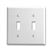 2-GANG TOGGLE SWITCH WALLPLATE, IN WHITE